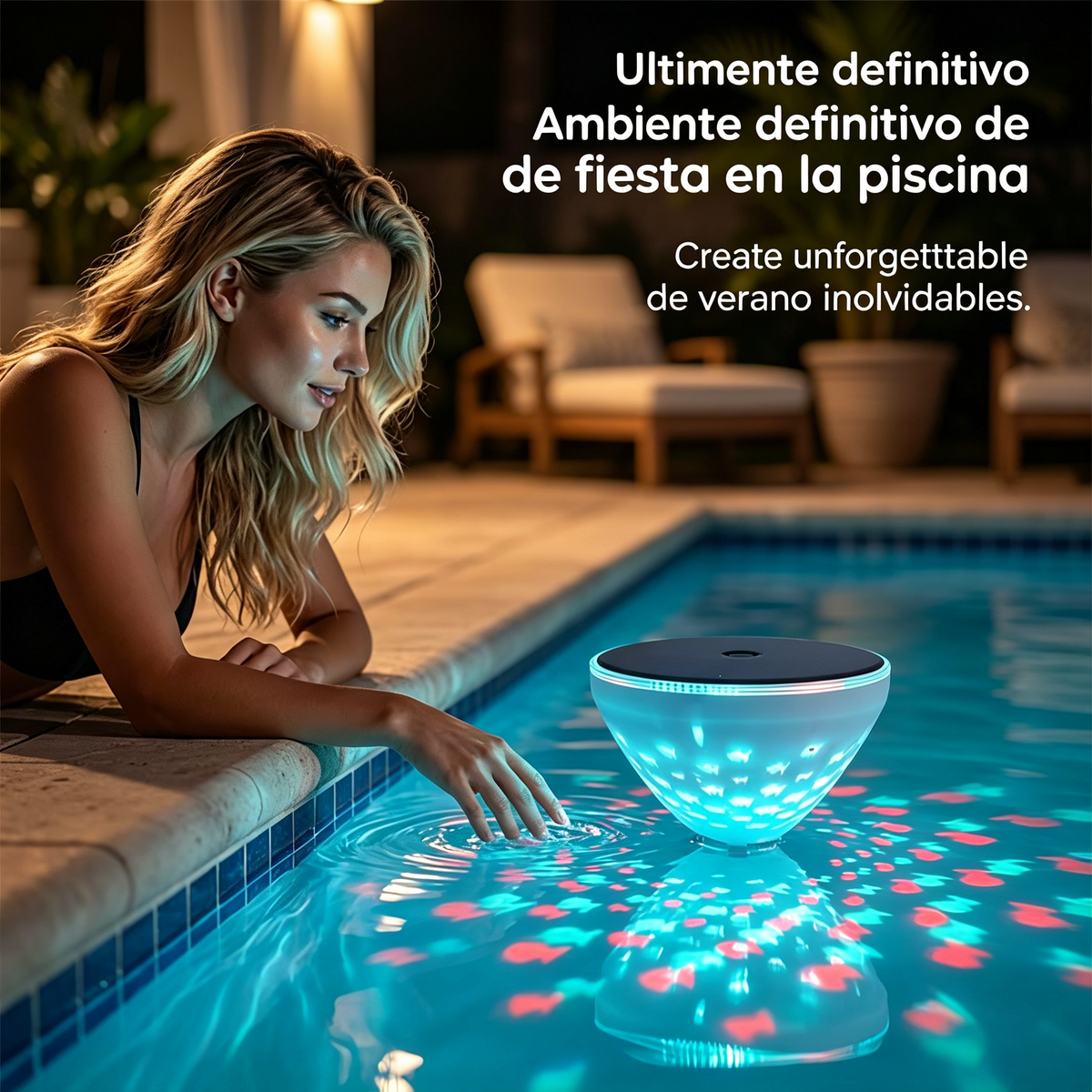 ☀️🐠 Плаваща слънчева лампа за басейн с проекция на рибки💡💦