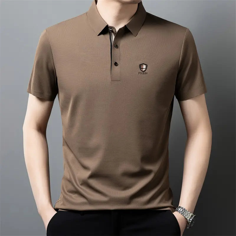 【M-4XL】Nova ledeno svilena polo majica s reverom i pola rukava za ljeto 2026.