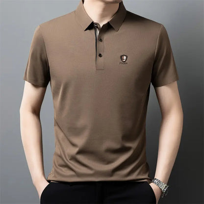 【M-4XL】Nova ledeno svilena polo majica s reverom i pola rukava za ljeto 2026.