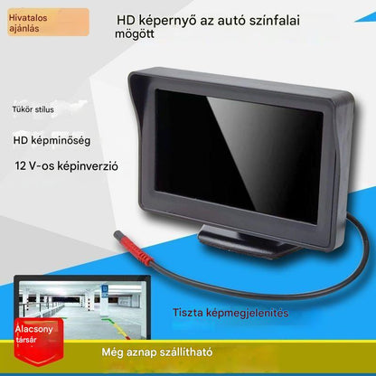 🔥Nagyfelbontású univerzális tolatókamera autókhoz, 4,3/7 hüvelykes 12 V-os nagyfelbontású univerzális tolatókamera.