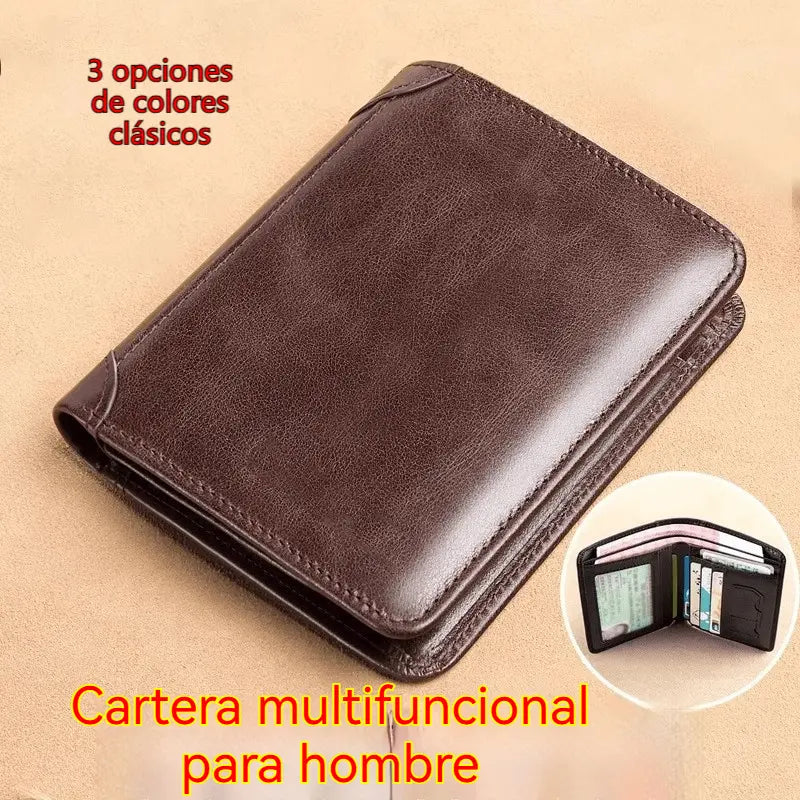 👔💳 1 kos 21 EUR ✅✨ Nova moška denarnica iz pravega usnja s protikradje