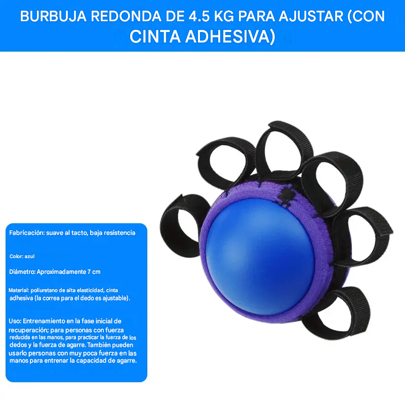 【2 por 24 euros】Pelota ortopédica para la recuperación de dedos y manos, con anillos de fijación, dispositivo de entrenamiento de fuerza y movilidad para personas mayores o con secuelas de un derrame cerebral.