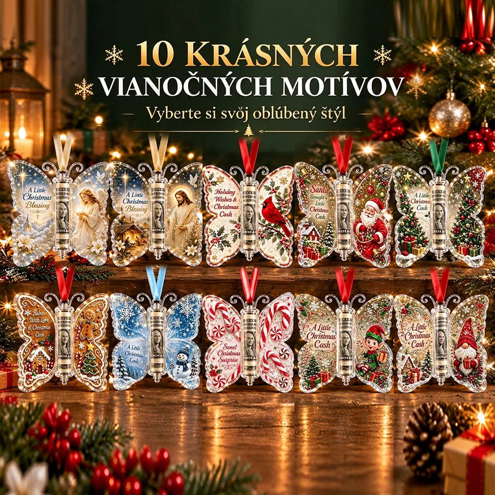 💴🎄 Karácsonyi pillangódísz – Rejts el benne ügyesen egy pénzajándékot!