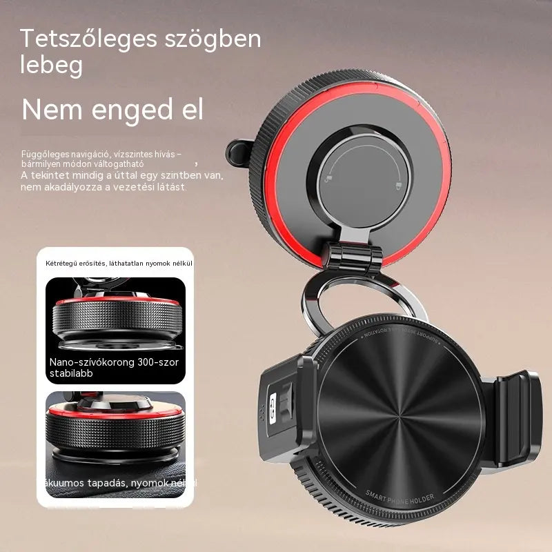 📱 50% kedvezmény! Autós telefontartó tapadókoronggal és 20 N mágneses erősségű elemmel, teleszkópos karral és 360°-os forgathatósággal. Stabil és összecsukható! ✨🚗