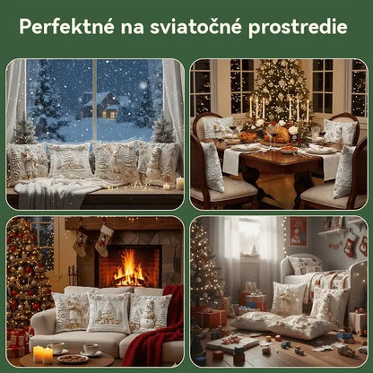 【4 kusy】Vánoční výprodej 49% SLEVA🎄Povlak na polštář s vánoční tématikou