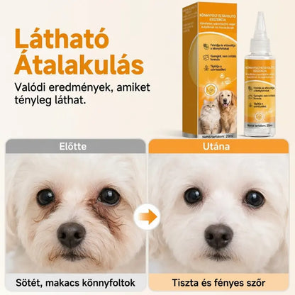 🐶 Kímélő szemápoló cseppek – Háziállatok szemfoltjainak eltávolítására 📦