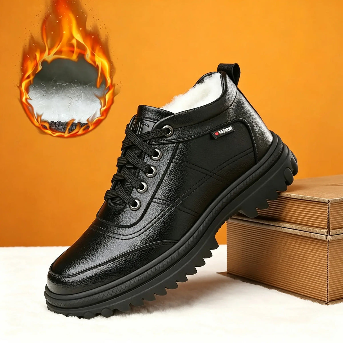 💥30%OFF💥【39-44】Télen vastagított bolyhos meleg meleg vastag talpú férfi cipő