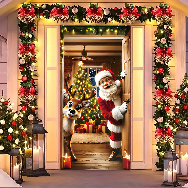 🎄 Venta anticipada de Navidad: 🎅50 % de descuento en adornos navideños para puertas🎅