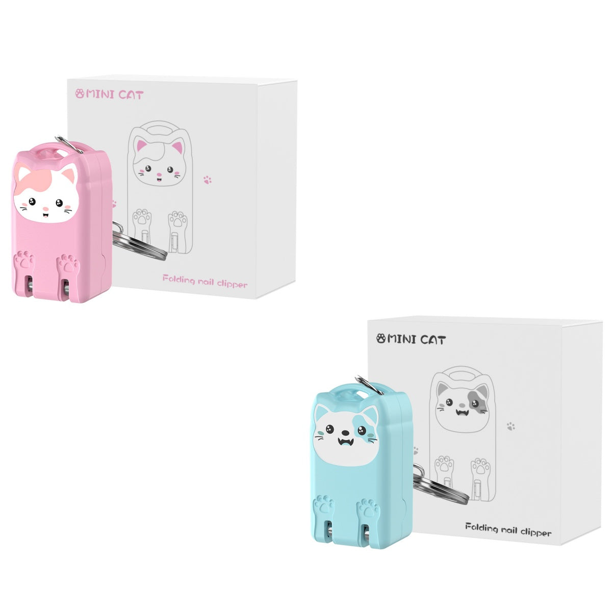 🐱✂️ Mini skladacie klieštiky na nechty s ochranou proti striekaniu