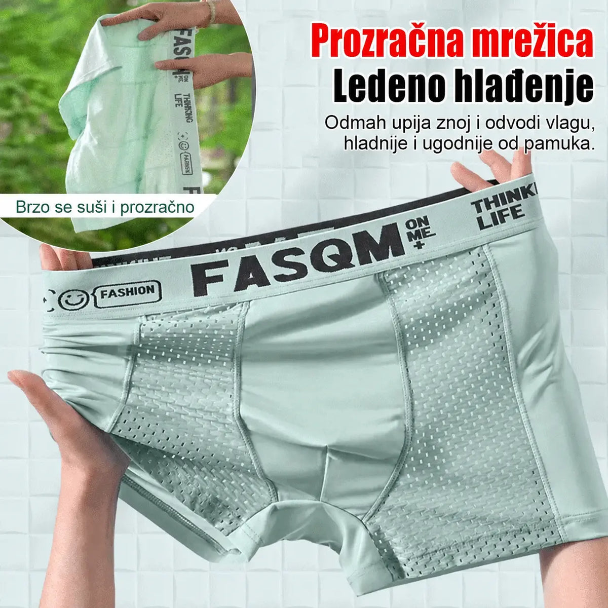 💥【45% OFF】Muške prozračne bokserice od ledene svile s mrežicom – udobne, lagane i brzo se suše! ✨