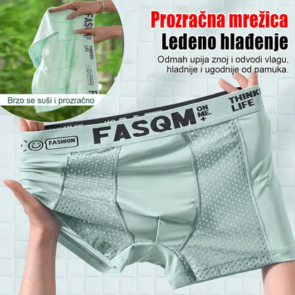 💥【45% OFF】Muške prozračne bokserice od ledene svile s mrežicom – udobne, lagane i brzo se suše! ✨