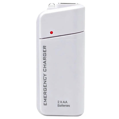 🔋Vészhelyzeti mobiltelefon-külső akkumulátor, alkalmas feltáráshoz, földrengés és katasztrófa utáni segítségnyújtáshoz, 2 db AA elemmel és egy tartalék külső akkumulátorral felszerelve.