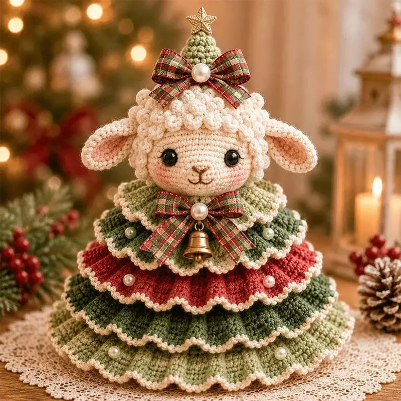 🧶 DIY horgolt készlet karácsonyfához állatokkal | Tartalmazza a fonalat, a tűt és a lépésről lépésre útmutatót | Kézzel készített karácsonyi dekoráció 🎄