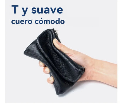 ⏰Cartera unisex Pebble de piel auténtica con protección RFID🔥