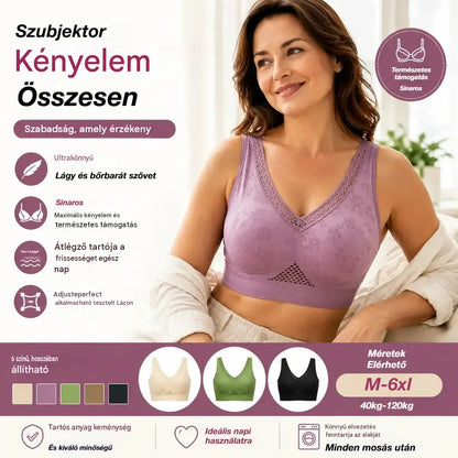 😍❤️40-120 kg【3 db-os csomag 9900 Ft】✨Női merevítő nélküli csipkés melltartó, magas tartást biztosítva