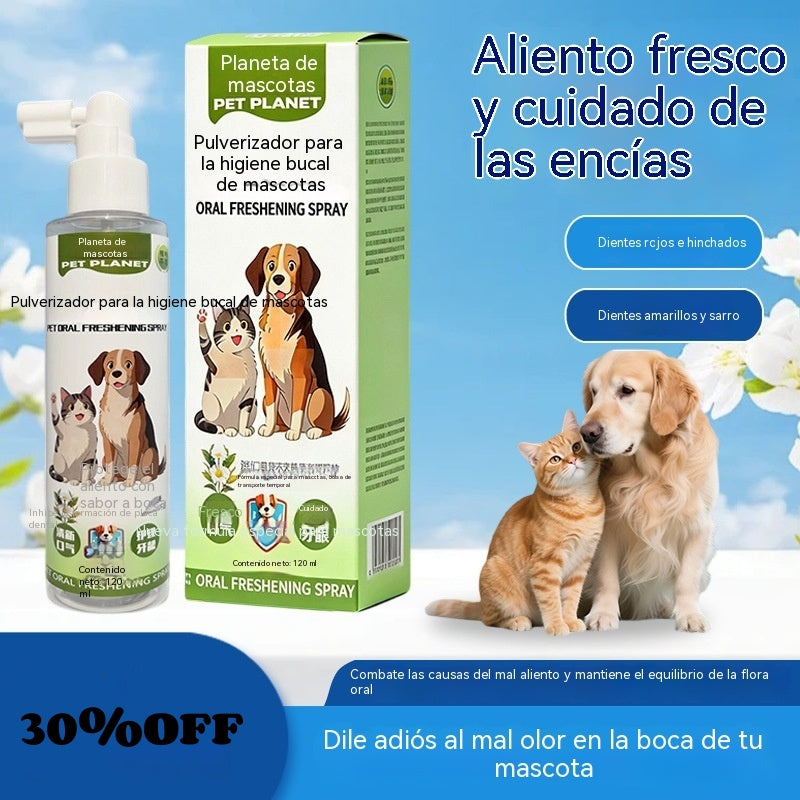 🐶【2 položky za 24 eur】🐱Sprej na ústnu hygienu pre domáce zvieratá dokáže osviežiť dych a odstrániť žltnutie a zubný kameň zo zubov.