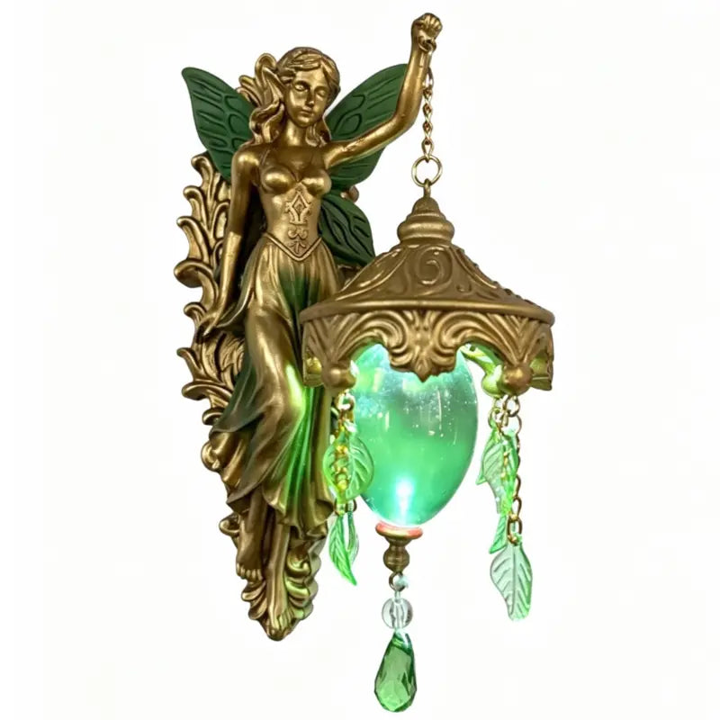 🧜‍♀️ Vintage sellő fali lámpa – Art Deco stílusú sárgaréz fali lámpa üvegernyővel, szobrászati tengerparti dekorációval ✨🛋️