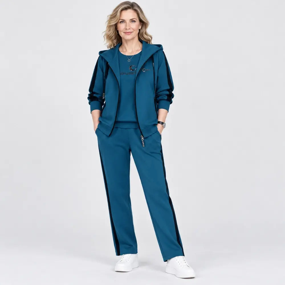 ✨【M-4XL】Női 3 részes szett 2026 – Kapucnis felső, őszi/téli, laza fazonú, sportos, nagy méretű, kifejezetten anyukáknak tervezve🥰