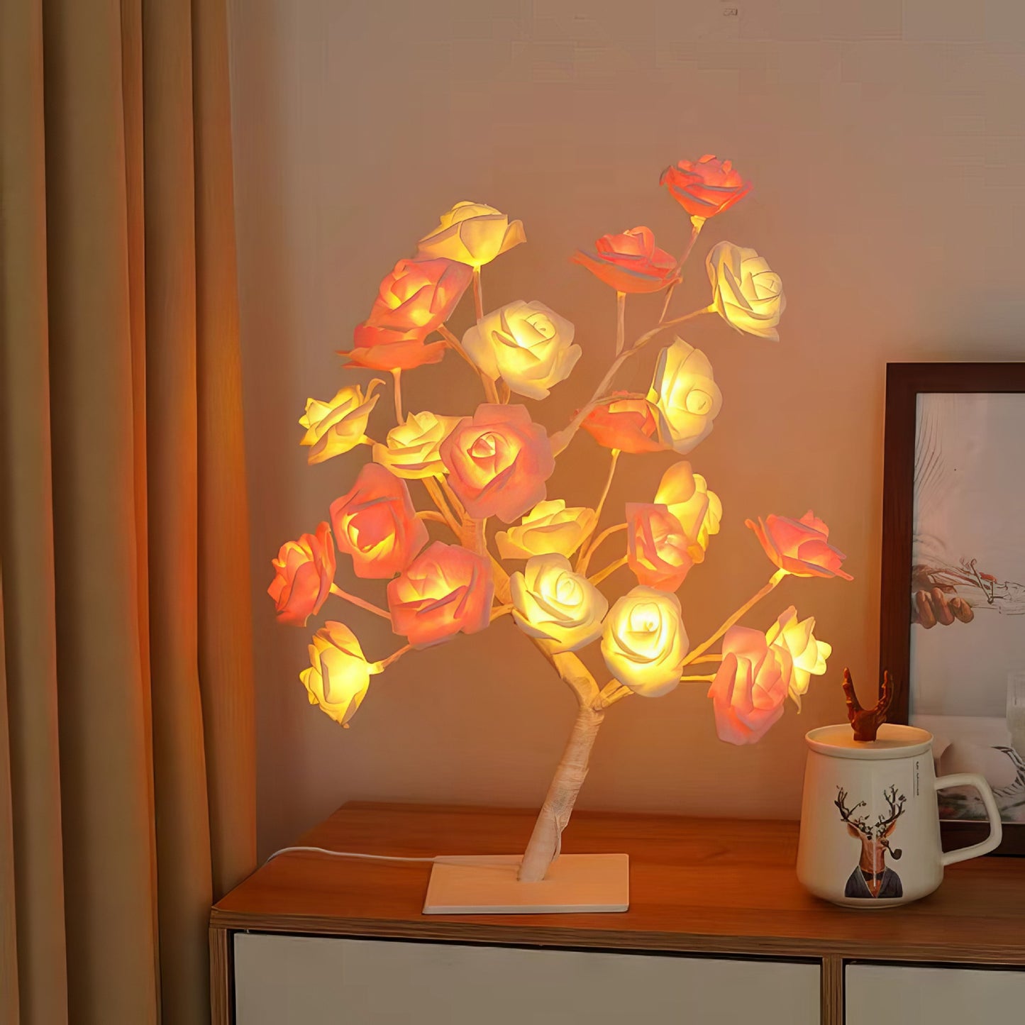 🔥Последен ден 49% отстъпка - лампа Forever Rose Tree