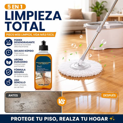🚿✨ Limpiador de pisos, limpiador de pisos y azulejos para el hogar, líquido limpiador para dar brillo, eliminar manchas y perfumar.