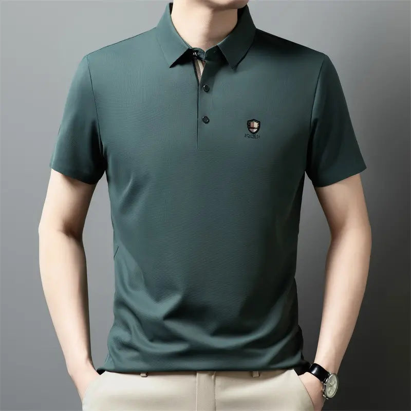 【M-4XL】Nova ledeno svilena polo majica s reverom i pola rukava za ljeto 2026.