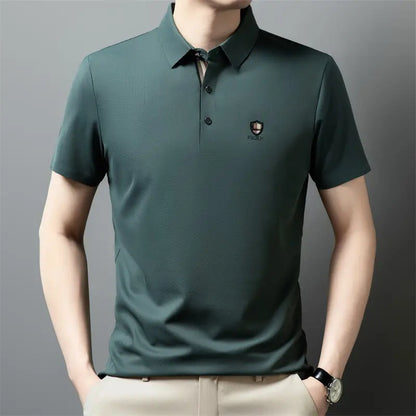 【M-4XL】Nova ledeno svilena polo majica s reverom i pola rukava za ljeto 2026.