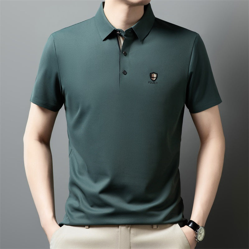 【M-4XL】Nova ledeno svilena polo majica s reverom i pola rukava za ljeto 2026.