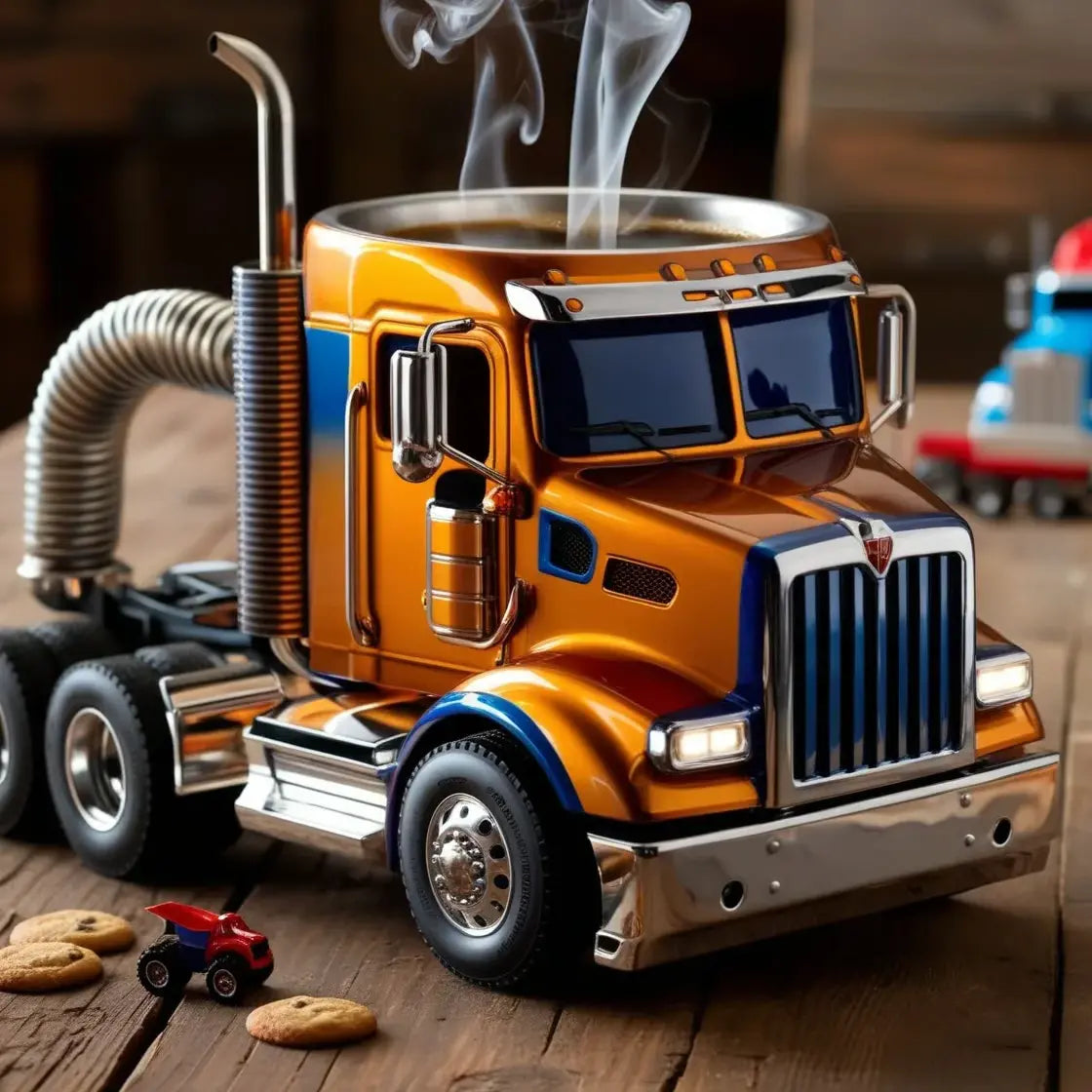 🚛Căni de cafea lucrate manual pentru semi-camioane