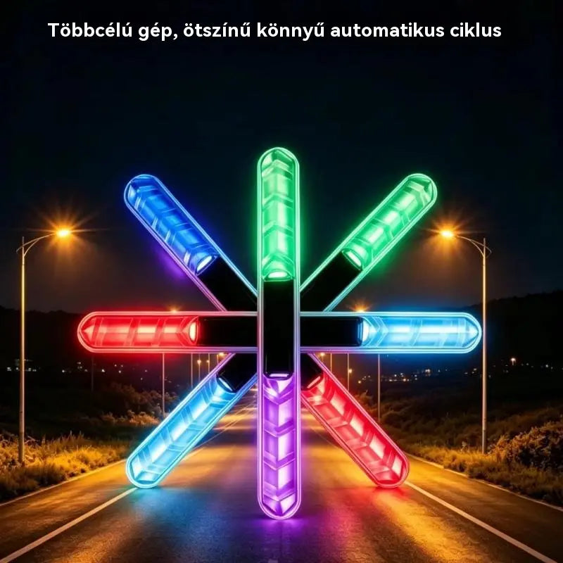 🔥4 darab 8900 Ft ✅💥Többfunkciós LED-es ütközésvédelmi villogó ajtójelző lámpa autókhoz és motorkerékpárokhoz