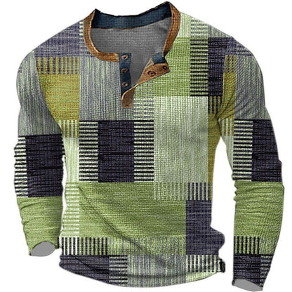 🔥🔥Nova moška polo majica z dolgimi rokavi in velikim tiskom【S-4XL】