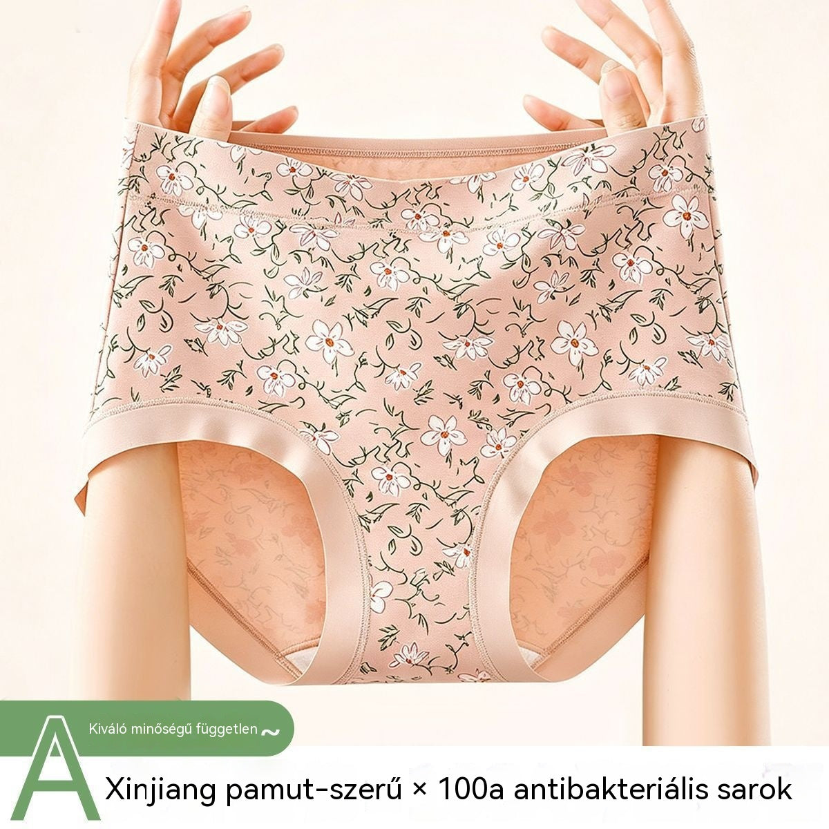 【5 darab 5 színben】2026-os új stílusú, kényelmes és lélegző, plus size divatos, magas derekú bugyi nőknek