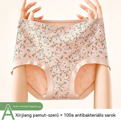 【5 darab 5 színben】2026-os új stílusú, kényelmes és lélegző, plus size divatos, magas derekú bugyi nőknek