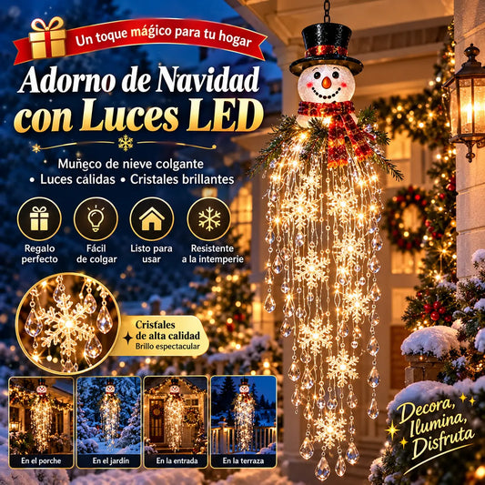 🔥 Dnes zľava 50 % 🎅 Závesná vianočná vločka s kryštálmi a LED svetlom | Čarovná žiara na verandu ✨