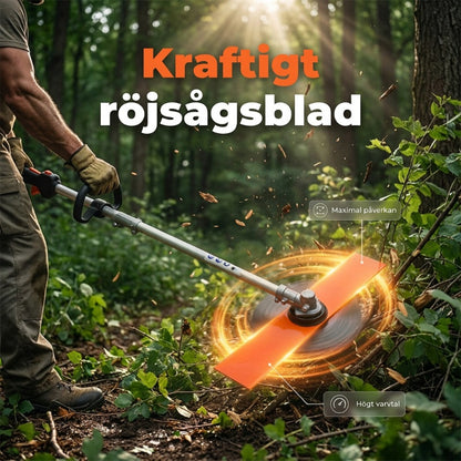 Erőteljes seprőpengék 🌿 Eltávolítja a sűrű bokrokat, mint egy profi ⚡