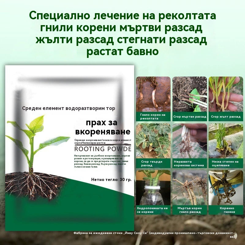 🌱🌷【Купете 5, вземете 5 безплатно】Прах за бързо вкореняване, средство за вкореняване на растения, бързодействащ сложен тор
