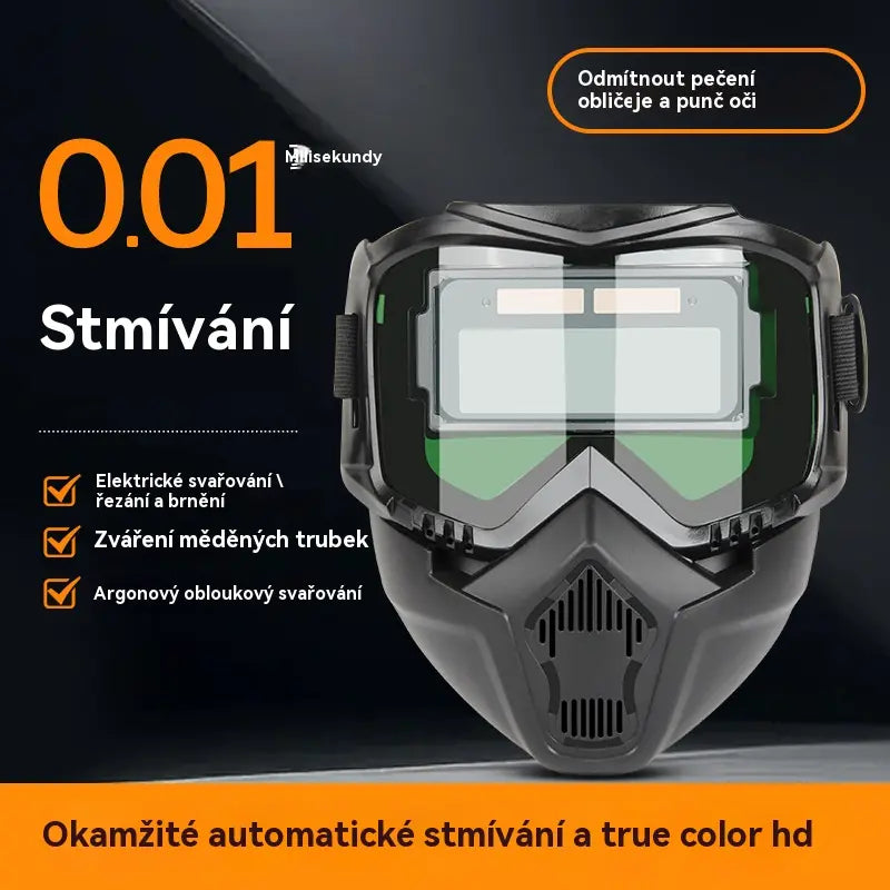🔥😎 Teljesen automatikus hegesztősisak védőmaszkkal és automatikusan sötétedő szűrővel