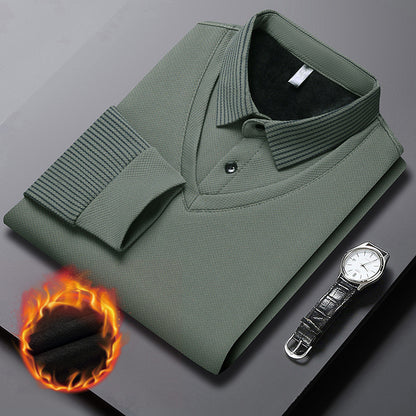 【M-4XL】 Polo majica slojevitog izgleda s patchwork dizajnom i imitacijom pruga