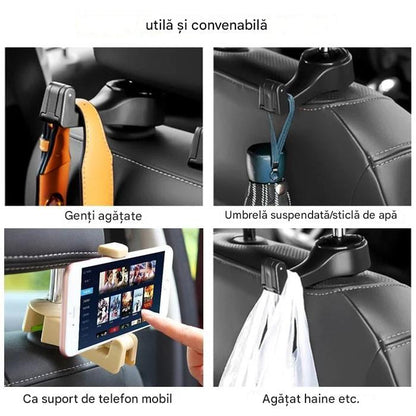 🚗Γάντζος καθίσματος αυτοκινήτου/πολυλειτουργικός κρυφός γάντζος/θήκη κινητού τηλεφώνου + διάφορα κρεμαστά αντικείμενα και προμήθειες αυτοκινήτου