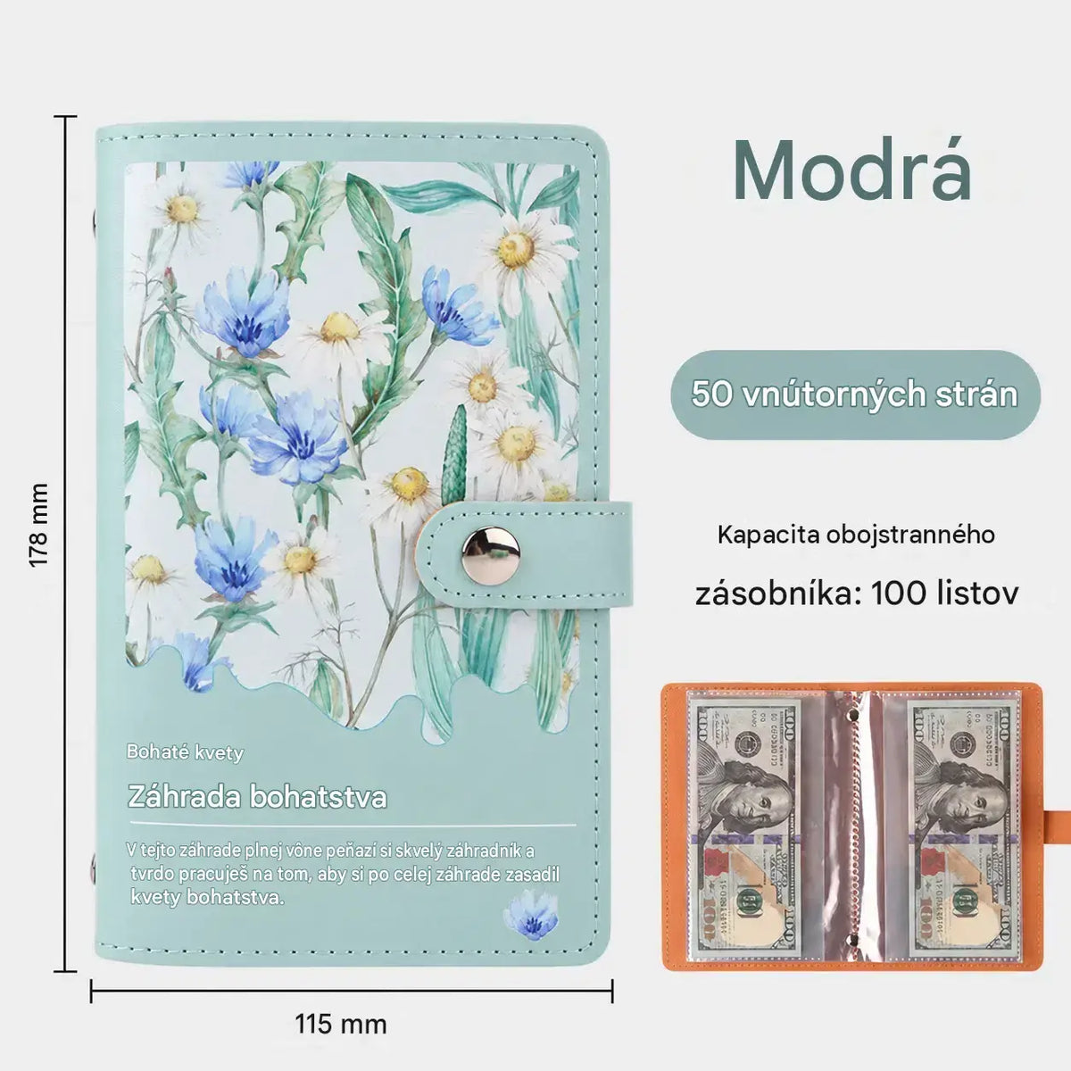 ✨📓🔄Vodotesné vrecko na hotovosť 😍 Praktická a prenosná veľkosť 👍 Nevyhnutné na správu rodinných financií