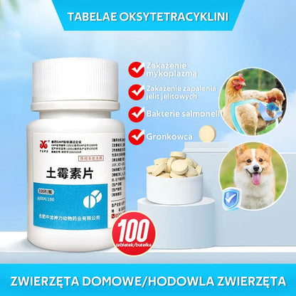 🕊️🐔🐷 【Kup jeden, drugi otrzymasz gratis】Leki weterynaryjne Oksytetracyklina Tabletki przeciwbakteryjne, przeciwzapalne i przeciwbiegunkowe