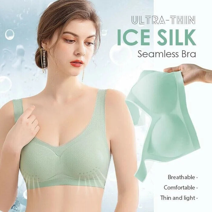 [M-5XL] Ultratenká bezšvová podprsenka z ľadového hodvábu 【Balíčky so zľavou】