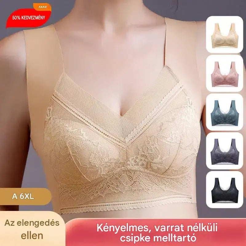 🔥【4 darabos】👙【40-110 KG】Kényelmes varrat nélküli csipke melltartó