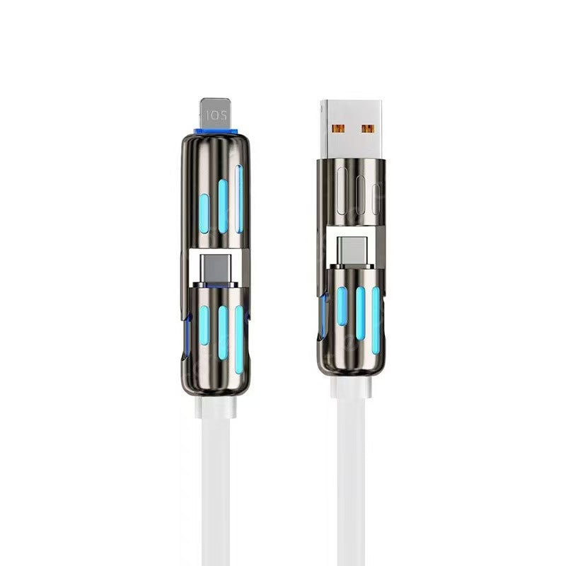 🔥Kúpte 1, získajte 1 zadarmo🔥 Nabíjací kábel s LED diódami 4 v 1⚡📱