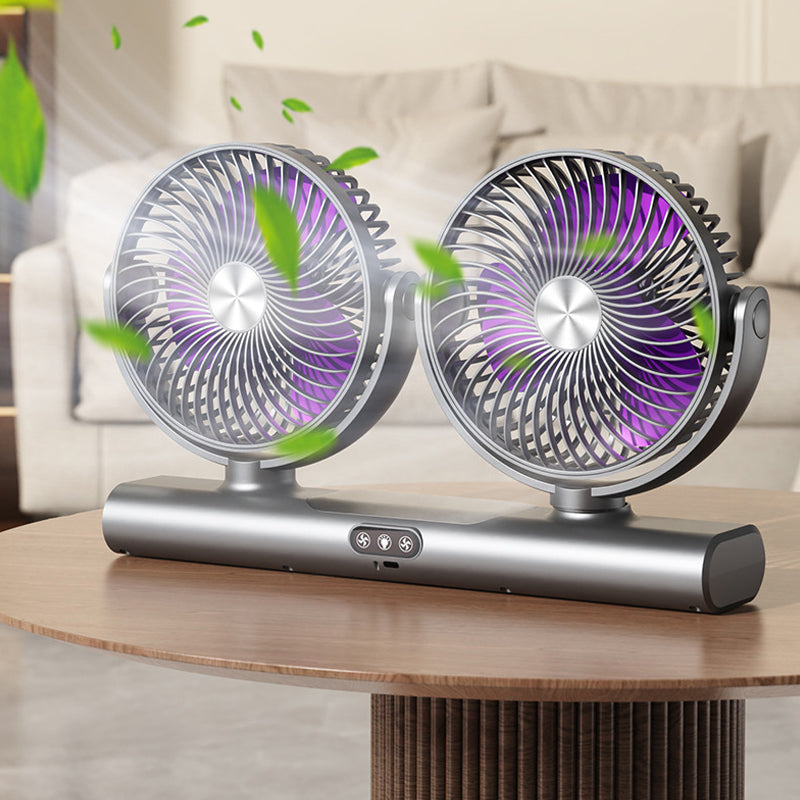 Kétfejű oszcilláló mennyezeti ventilátor