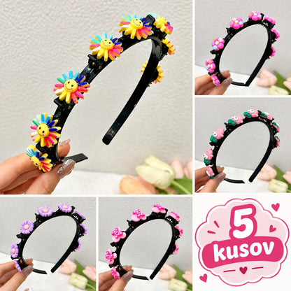 👑【5 kusov】Tyčinky, štipce a zapletené stuhy pre dievčatá