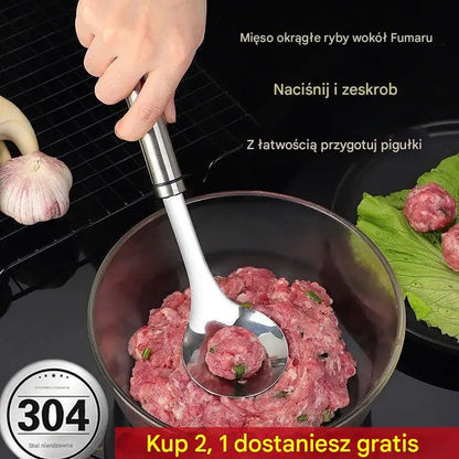 【Kup 4, odbierz 2 gratis】🤤 Łyżka do klopsików ze stali nierdzewnej, suwak z krewetkami, ręcznie robione krewetki