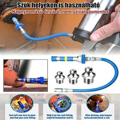【🔥Top Eladó】Rozsdamentes acél nagynyomású spirálrögzítő fogók, zsírzófejjel