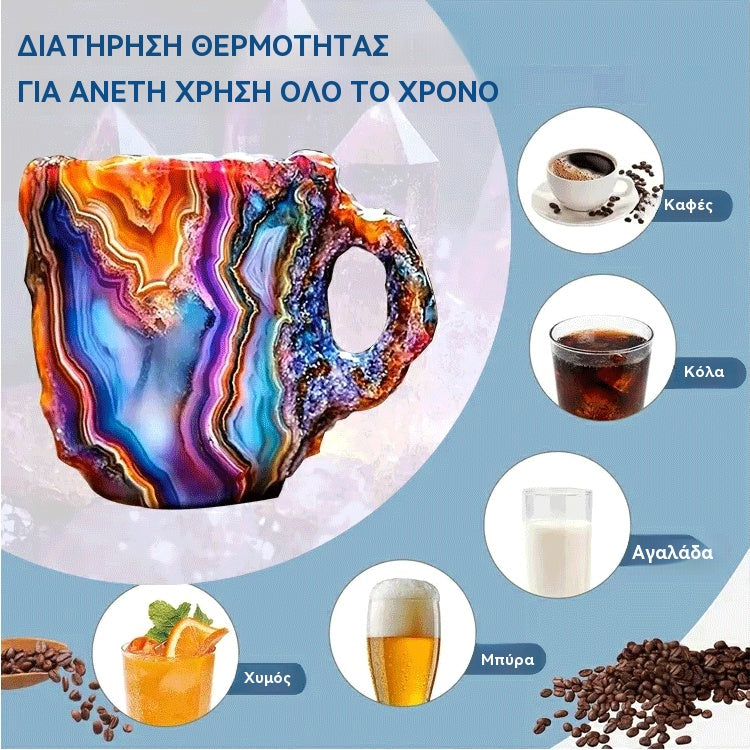🥰【Αγοράστε 1, πάρτε 1 δώρο】[Υγεία + Κοντά στη φύση] Φλιτζάνι καφέ από ορυκτό κρύσταλλο
