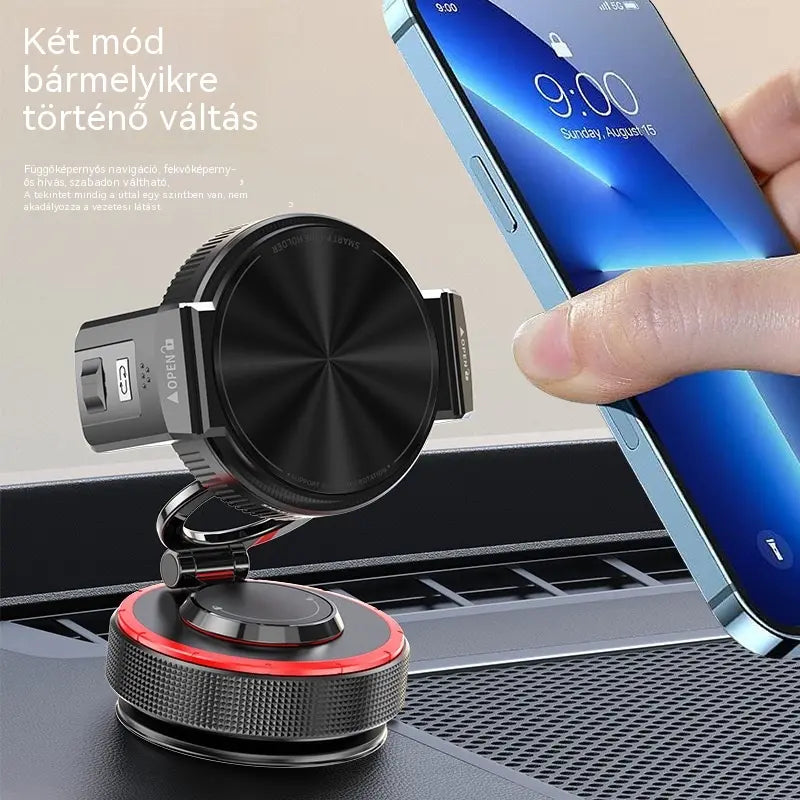 📱 50% kedvezmény! Autós telefontartó tapadókoronggal és 20 N mágneses erősségű elemmel, teleszkópos karral és 360°-os forgathatósággal. Stabil és összecsukható! ✨🚗