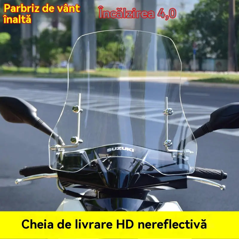 💥💥🏍️【Grubość 2,0 mm, wysokość 37 cm】2026 nowa szyba przednia do motocykla, pojazd elektryczny, uniwersalna szyba przednia